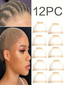 Women's Wig Cap Set - Lace Front Wig Cap, Breathable Mesh, Suitable For Daily Wear And Christmas Gift
