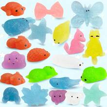 动物造型麻糬捏捏乐，闪光麻糬捏捏乐套装（2/6/10/15/20/25/30/40个装），可爱迷你捏捏乐，儿童玩具，圣诞节礼物，课堂奖励，圣诞节和生日礼物，万圣节填充物，迷你减压玩具，玩具，缓解焦虑和放松，派对小礼物，圣诞节礼物，礼品袋填充物，生日，节日 - 彩色 - 查看 9