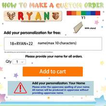 Name Puzzle, Personalized Puzzle, 1st Birthday Baby Girl, Christmas Gift, Wooden Toy, Custom Name Logo, Personalized Name Wooden Puzzle Toddler Learning Toy Block Custom Gift Preschool Early Education Toy Boy Girl Easter Christmas Christmas Birthday Gift For Kids - Rainbow Color With Stand - View 4