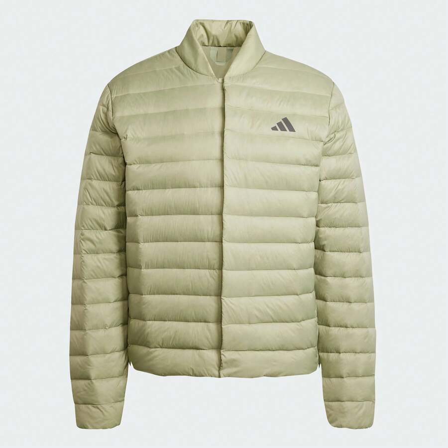 男士补丁细节拉链飞行员羽绒夹克 - 綠 - 查看 1