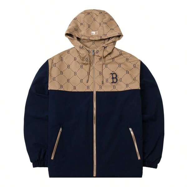 MLB Chaqueta unisex, chaqueta deportiva casual con capucha, forro térmico y monograma tejido, 3AWJM0544-50BKS