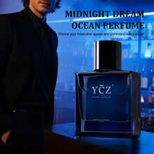 YCZ Men's Pheromone Perfume | 1.7oz | Fresh Scent + Lavender Scent | Warm Woody End Rhyme | Essential Fragrance For Dating Confessions, Fragrance Of Love, Confession Fragrance, Attractive Aroma, Lasting Aroma, Men's Beauty, Fashion Men - Xanh đậm - Xem 3