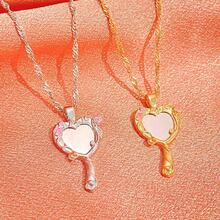-Border Magic Mirror Dopamine Necklace Ins Photo Frame Necklace Cute Girl Fashion Collarbone Chain - 03 KC Gold 9428 - Xem 8