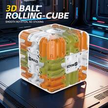 Large 3D Maze Puzzle Cube - Intellectual Maze Puzzle Toy, 3D Puzzle Ball Sculpture Toy, Sensory Toy, Educational Toy For Children
