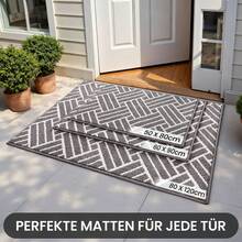 Sour Lemon 1 Piece Durable European Minimalist Doormat - Indoor/Outdoor Mat Doormat, Non-Slip & Washable Dirt Trapper Mat, Highly Absorbent Doormat For Entrance & Front Door, Dog, Kitchen, Patio, Hallway, Garden - Gray Lines - View 6