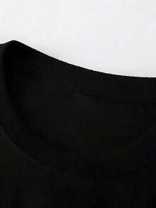 Merry Christmas Print Sweatshirt, Long-Sleeve Crew Neck Pullover, Casual Top For Autumn And Winter, Men'S Clothing,Fall Hoodies,Men's Fall Clothes,Street Wear,Halloween,Mens Hoodies,Y2k Clothes,Jesus Hoodie,Thanksgiving Day,Nightmare Before Christmas,Christmas2025 - 黑色 - 查看 5