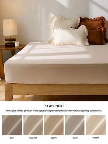 1 tấm ga trải giường siêu mềm, mịn, nhẹ như mây, túi sâu 9,84 inch/25 cm, phù hợp với mọi kích cỡ giường - ga trải giường đôi, cỡ lớn, cỡ King, cỡ Queen, dùng cho giường gia đình và giường trường học, vật dụng cần thiết trong ký túc xá - Màu be - Xem 7
