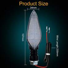 S&D 超亮LED转向灯 2个装 摩托车迷你通用LED摩托车灯 琥珀色闪光灯 LED指示灯