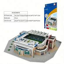 DIY 3D Paper Puzzle Kit - Football Stadium Series | Colorful Assembly Model | Educational Toy For Youngsters & Sports Fans | High-Quality 3D Jigsaw With Detailed Soccer Field Design, Puzzle Toys,The Perfect Halloween Gift For Puzzle Lovers - Multicolor - View 19
