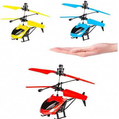 1 Set Remote Control Helicopter Toy, Vertical Take-Off And Landing, Wind Sensing Function, No Remote Control Needed, Suitable As Educational Gift For Boys And Girls, Some Accessories Color Random