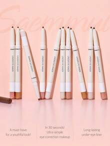 the SAEM 2-In-1 Eyeshadow Stick, No.03 Charming Gold, Waterproof & Sweatproof, Long-Lasting Eye Makeup, Built-In Highlighter, Brightens Under Eyes/Crow's Feet, 0.7g/0.03oz