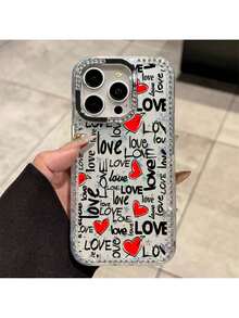 Full Coverage Luxury Rhinestone Fashion Phone Case, Transparent Sparkling Star Frame Anti-Drop Case For IPhone 16 Pro Max/15 Plus/14/12/11 - Perfect Christmas, New Year, Easter, And Halloween Gift For Friends And Family - nero - Visualizzare 1