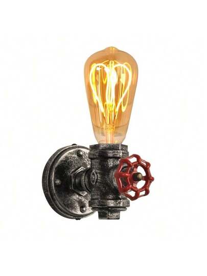 Alpinaluz Steampunk "Robinet" Industrial Wand Sconce Pipe, E27, Rustic Goud Finish, Retro Verlichting Bedroom Living Room view 3