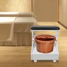 Fußstütze für Pediküre & Maniküre – Trolley mit Rädern für Fußbad (Fußbadhocker), Ideal für Schönheitssalons, Medizinische Kliniken, Friseursalons & Familienbäder, Perfekt für Fußbäder, Fußpediküren & Fußmassagen, Bequem zu bewegen & Stabil