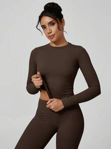 NcmRyu 1 Set Damen Einfarbiges Lässiges Sportset