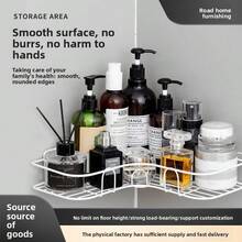 1 Stück Wandecke Aufbewahrungsregal aus Schmiedeeisen, Dreieck Regal für Badezimmer/Küche, schwere Ausführung ohne Bohren erforderlich