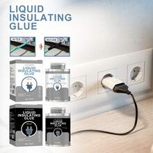 JAYSUING 125ml High-Temperature Insulation Glue, Quick-Drying, Durable & Strong, Transparent /Odorless, Waterproof, Repair, Anti-Leakage - Blanco - Ver 6