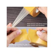 Hochfestes doppelseitiges Klebeband, mit Glasfasernetz-Gitter, geeignet für Wände und Glas. Transparente Montage, Wandbefestigung, Schwerlastbefestigung, unsichtbare Montage, nahtlose Mlanganhaltendglebiger Klebstoff, verstärkte Rückseite, Klebestreifen, Montagekleber, für Heimwerker und professionelle Installateure