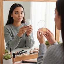 PINK KEY Polvos Fijadores Para Rostro Insta-Ready Duo-Toasted Almond Polvos Sueltos Fijadores Iluminadores 2 En 1 Polvos Mate Sin Poros A Prueba De Agua Polvos De Invierno Para Navidad Y Marca Belleza Maquillaje CosméTico Para Mujeres - TONO 3 - Ver 7