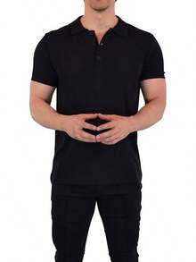 JOHN LEOPARD - Men's Knitted Polo Shirt - Pink - View 6