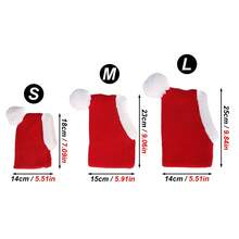 1 pieza Sombrero de Navidad para gato y perro, accesorio cálido de 360 grados para perros, accesorio para gatos, sombrero de gato, estilo de festival de Año Nuevo, accesorio para mascotas, disfraz para gatos, perros y conejos en otoño e invierno