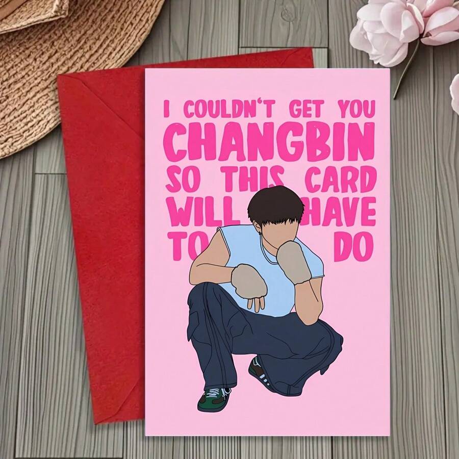 بطاقة عيد ميلاد مبتكرة وممتعة للشباب المتشردين - هدية عيد الميلاد والكريسماس المثالية لأصدقائك وعائلتك وعشاق K-Pop - مفاجأة فريدة مع لون ظرف عشوائي