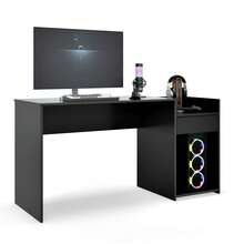 Eros Gaming Computer Desk With Drawer - 黑色 - 查看 2