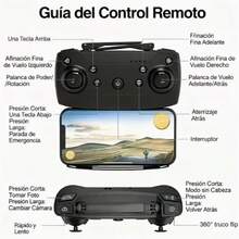 Drone Cuadricóptero: Cámara HD 720P, Control Altura Fija, Vuelo 360°, Gestos Foto, Despegue/Regreso 1 Botón, Seguimiento Continuo, Control Plegable – el regalo ideal para Navidad, Halloween y Acción de Gracias, perfecto para quienes buscan una experiencia de vuelo práctica, emocionante y con resultados profesionales. - Negro - Ver 11