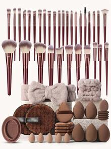 58PCS Makeup Tools Set Including:32PCS Makeup Brush Sets+5PCS Makeup Sponges+5PCS Mini Makeup Sponges+5PCS Triangle Powder Puffs++5PCS Mini Air Cushion Powder Puff+2PCS Facial Cleansing Sponges+1PCS Hairband+2PCS Hand Bowl Strap+1PCS Makeup Brush Cleaning Tools,Cheap,Valentine's Day,Cheap Items,Travel,Travel Essential,Room Decor,Valentine's Gift,Cheap Stuff,Room,1 Dollar Items,Vacation Essentials,Gifts For Women,Bedroom,Valentine,99 Cent - Multicolor - View 13