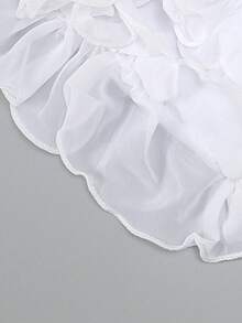 1pc Women's Floral Versatile Multifunctional Headscarf/Neck Warmer For Daily Wear For Dress For Christmas Decor - 02-white - View 4