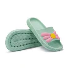 Cloud Flip Flops For Girls, Casual, Super Soft Flower - 綠色 - 查看 3