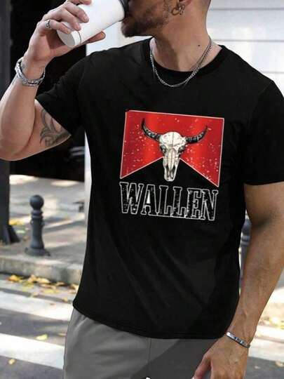 Camiseta informal para hombre con letras estampadas de Red Bull Camisetas de hombre