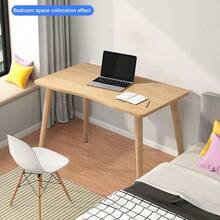 Computer Writing Desk Modern Ergonomic Arc Design Computer Desk PC Spacious Desktop Study Work Table For Home Office Wooden Color - Màu gỗ - Xem 8