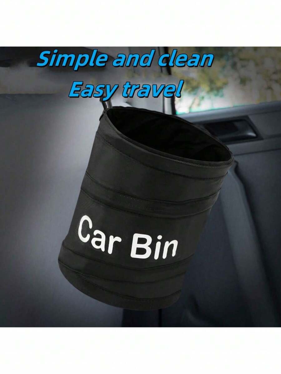 Multi-Functional Car Trash Can, Foldable Car Garbage Bin Storage Container - Multicolor - View 1