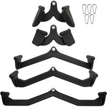 Lat Pulldown Bar Set V Bar Cable Attachments For Pulley Machine, Back And Arm Strength Training Handles For Home Gym Fitness Equipment - 5 Pieces Bar Set - View 2