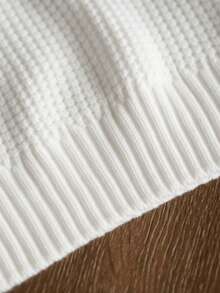 GRDR Men's Casual Jacquard Knit Crew Neck Long Sleeve Sweater, Autumn/Winter - White - View 4