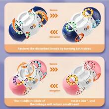 Tecforood 这款极具挑战性的3D圆柱形魔方益智玩具，配有色彩鲜艳的旋转珠子，是一款寓教于乐的脑筋急转弯和滑块游戏，适合儿童、青少年和成人，有助于提高注意力、逻辑思维和手眼协调能力。 - 彩色 - 查看 12