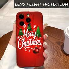 1PC Phone Case ,  Merry Christmas Tree Snowflake Ornament , Stylish Phone Case, Phone Decoration, All-around Lens Protection, Creative Small Gift, Funny Gift for Boys and Girls