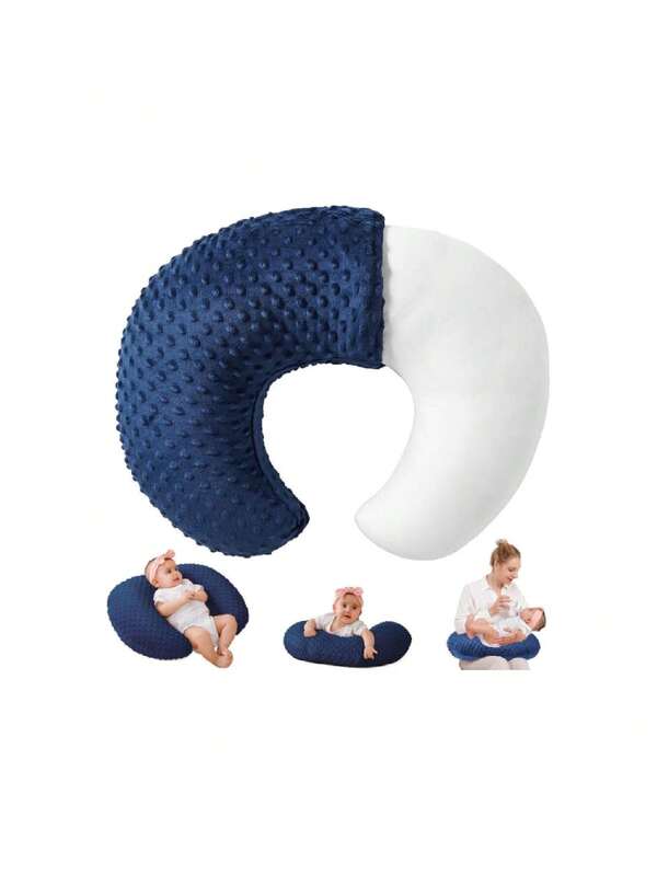 Almoh de Lactancia para Amamantar Bebé Multifuncional,Cojin Antirreflujo Bebe Ultra Comodo, Almohs para Bebe Hipoalergénicas, Cosas para Bebe Recien Nacido (Azul),25471396