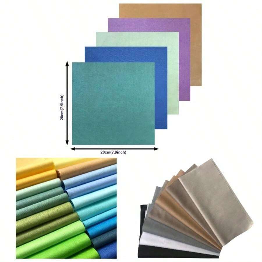 50pcs Top Cotton Fabric Bundle Squares Fat Quarters Quilting Fabric Colour Sewing Crafting Patchwork Scrapbooking 10x10 Inches - 20x20厘米 - 查看 1