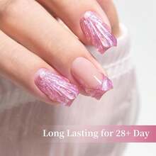 Mermaid Iridescent Glitter Gel Polish, 0.5 Fl Oz HEMA & TPO Free Mermaid Shimmer Sparkly Gel Nail Polish Soak Off UV LED Nail Art Design Manicure Salon For Women Fgirl{Inchcolor_nameinch:InchGlitter-MermaidPinkinch} - 閃光美人魚粉 - 查看 5