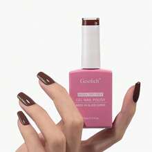 Brown Gel Polish, 0.5 Fl Oz HEMA & TPO Free Chocolate Brown Gel Nail Polish Soak Off U V LED Fall Winter Nail Art Design Manicure Salon For Women Fgirl{Inchcolor_nameinch:InchOpaque-ChocolateBrowninch} - 不透明巧克力棕色 - 查看 8