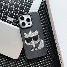 Funda para móvil: Estilo K-Karlss Funda para iPhone 17, 16, 15, 14, 13, 12, 11 Pro Max Plus - Cubierta Trasera Suave Antigolpes, Regalo Perfecto para Parejas - Negro - Ver 5