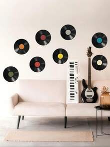 黑胶唱片墙贴、墙面拼贴套装、美学图片、专辑封面海报、青少年男孩女孩卧室装饰、摇滚音乐派对装饰、圣诞节、万圣节、感恩节、婚礼创意礼物