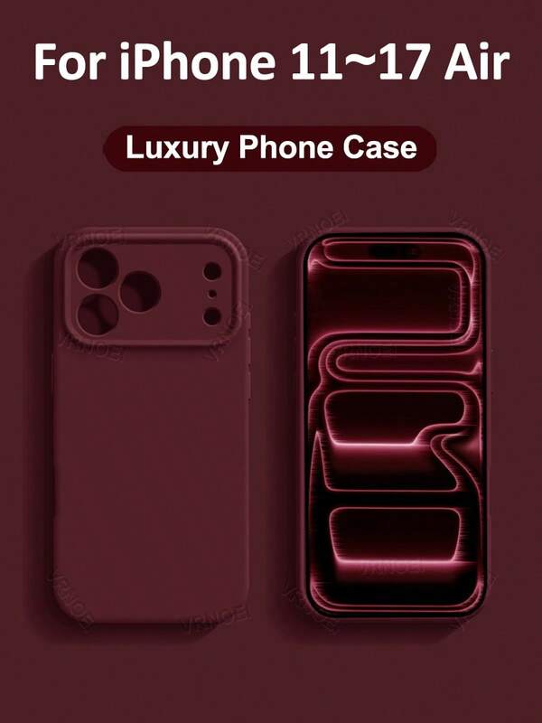 VOUVI Étui de téléphone cube de luxe compatible avec 17, 11, 12, 13, 14, 15, 16 Pro Max et 14, 15 Plus, avec un TPU doux et confortable pour une protection complète et des accessoires de protection de pare-chocs.