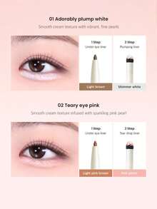 the SAEM 2-In-1 Eyeshadow Stick, No.03 Charming Gold, Waterproof & Sweatproof, Long-Lasting Eye Makeup, Built-In Highlighter, Brightens Under Eyes/Crow's Feet, 0.7g/0.03oz