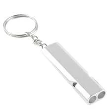 1个扁平金属双频求生哨，露营装备 - 彩色 - 查看 4