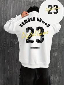 1 pièce sweat-shirt à capuche pour homme, best-seller automne/hiver en polaire, style polyvalent de base, porter casual pour la vie quotidienne/les trajets/la rentrée, assortiment unisexe pour couple - Blanc - Voir 1