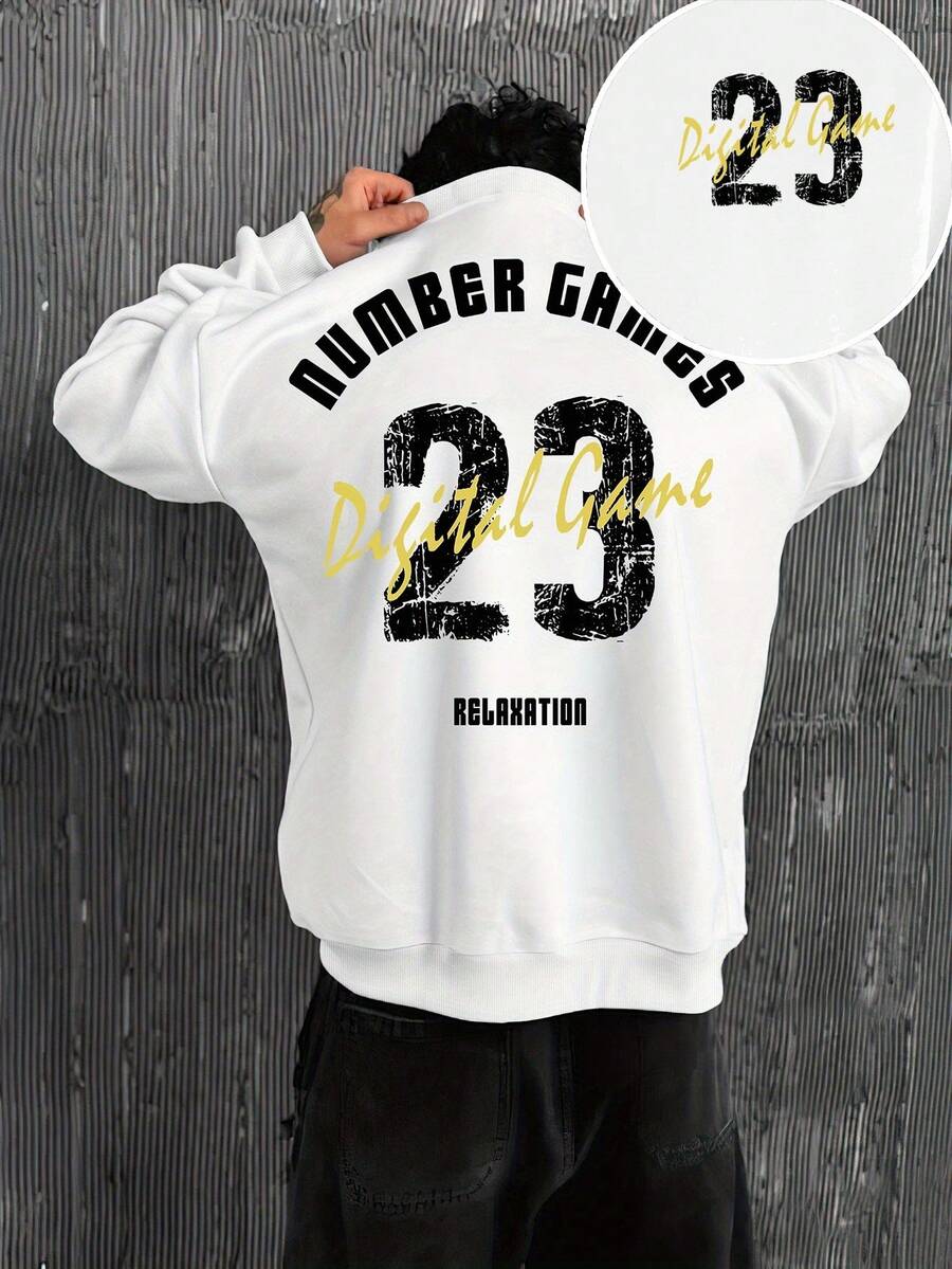 1 pièce sweat-shirt à capuche pour homme, best-seller automne/hiver en polaire, style polyvalent de base, porter casual pour la vie quotidienne/les trajets/la rentrée, assortiment unisexe pour couple - Blanc - Voir 1