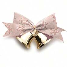 Glodecart - 2 rollos de cinta de Navidad para coronas lazos de regalo cinta de copo de nieve de oro rosa con purpurina para envolver regalos suministros de fiesta decoración manualidades manualidades de 2.5 x 10 yardas cinta de invierno con alambre - Estilo5 - Ver 4